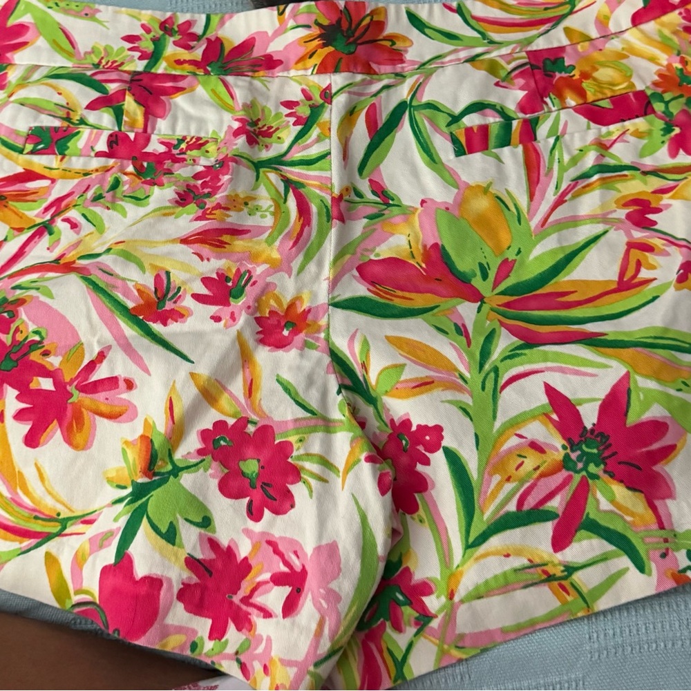 J. Crew Floral Women Shorts - Pink, Green, Yellow